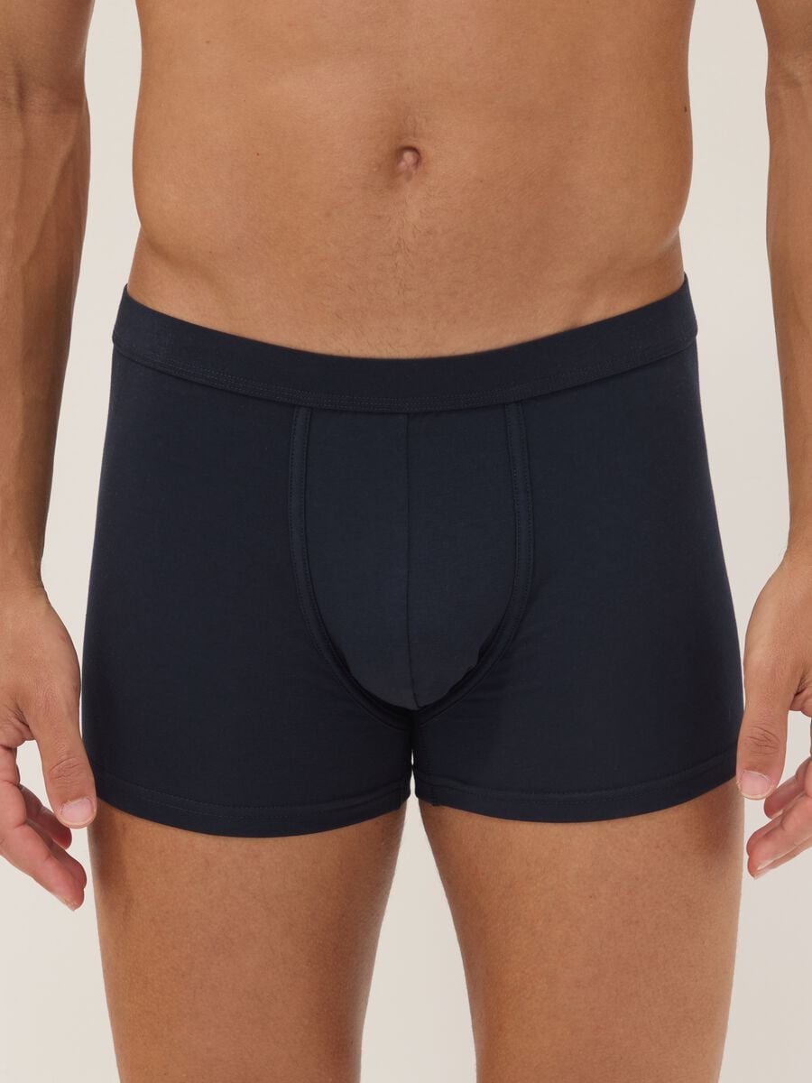 Pack de 2 boxers azuis em algod&atilde;o Supima el&aacute;stico_1
