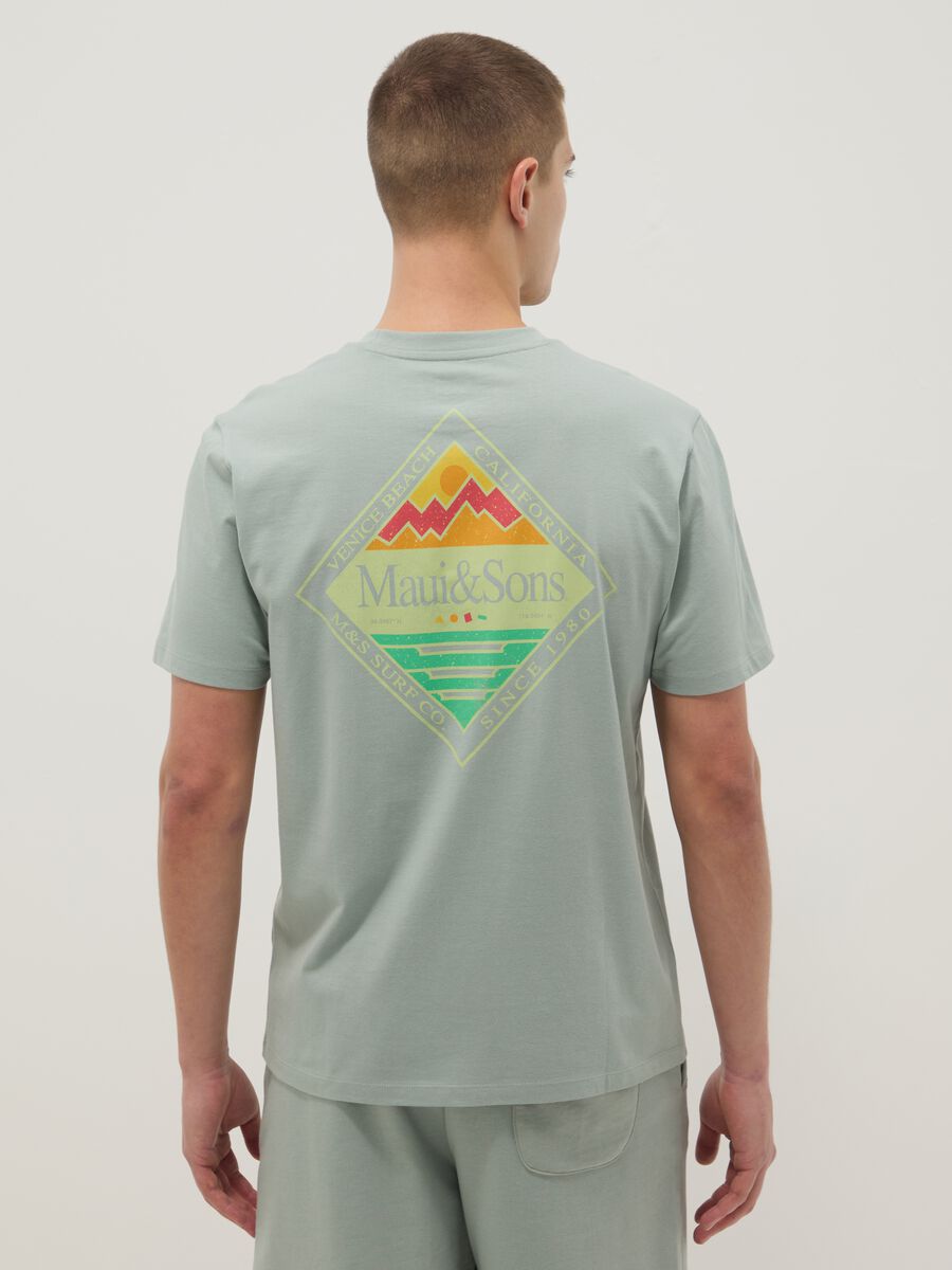Green short-sleeve pure cotton T-shirt_2