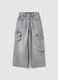 Girl's regular fit grey pure cotton trousers_0
