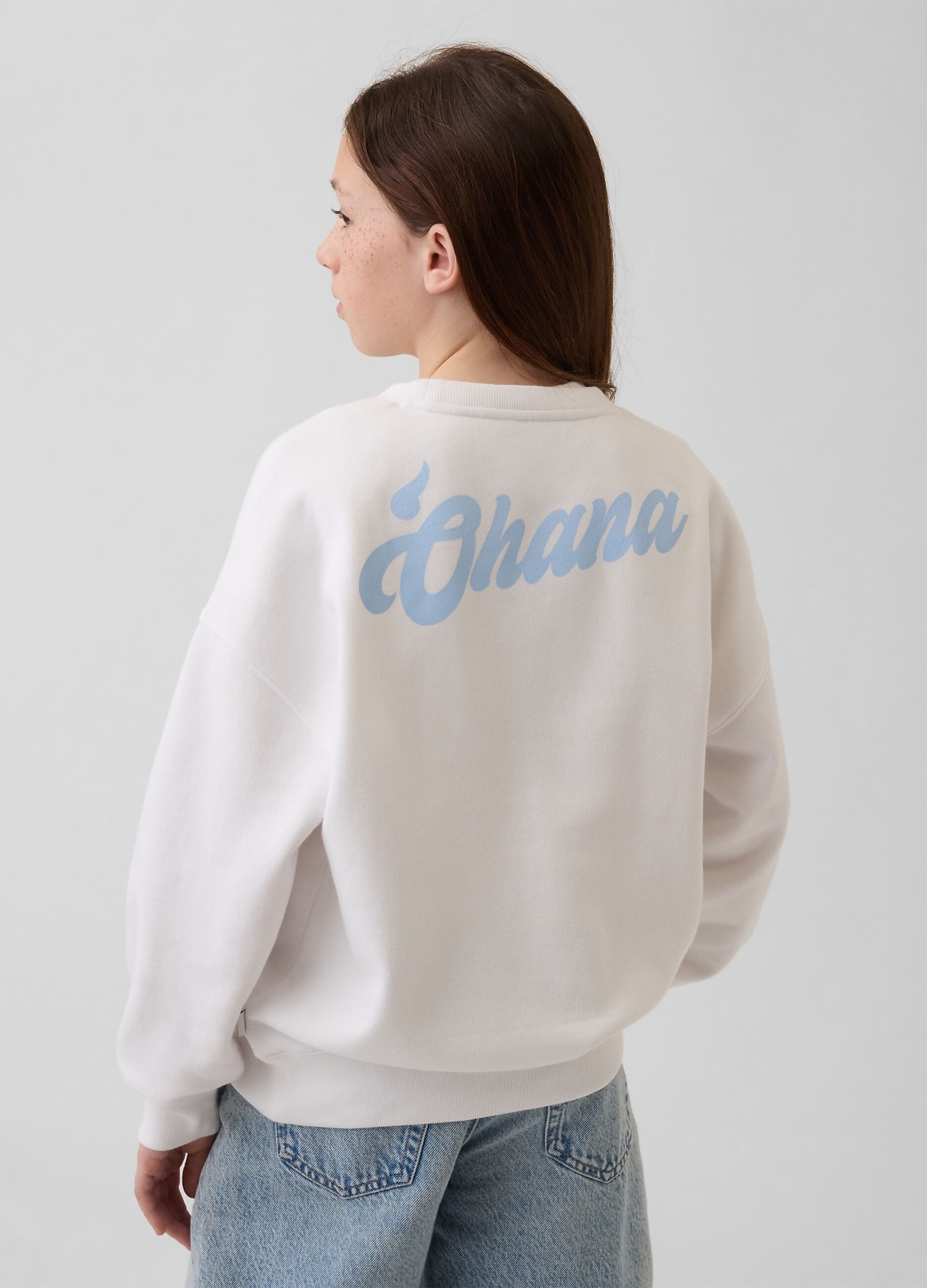 Cotton-blend crew-neck sweatshirt