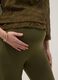 Green relaxed fit maternity trousers in stretch fabric_3