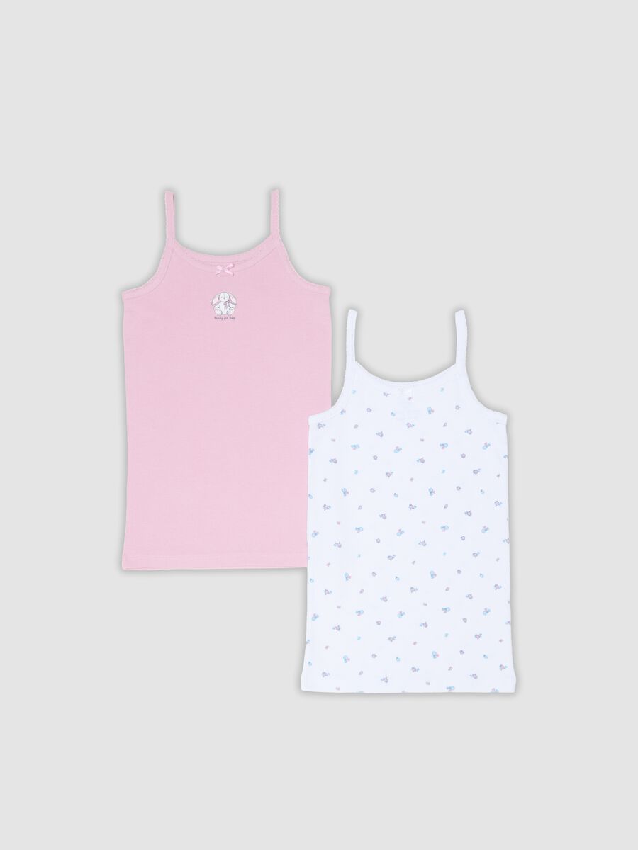 2-pack of girls&rsquo; pink organic cotton vests, regular fit_0