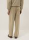 Oversize fit beige cotton blend trousers_2