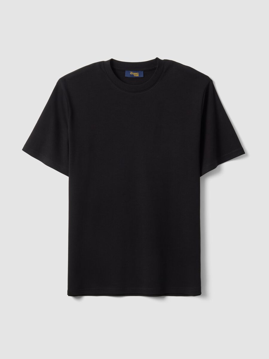 Relaxed Fit Black Pure Cotton Short Sleeve T-Shirt_4