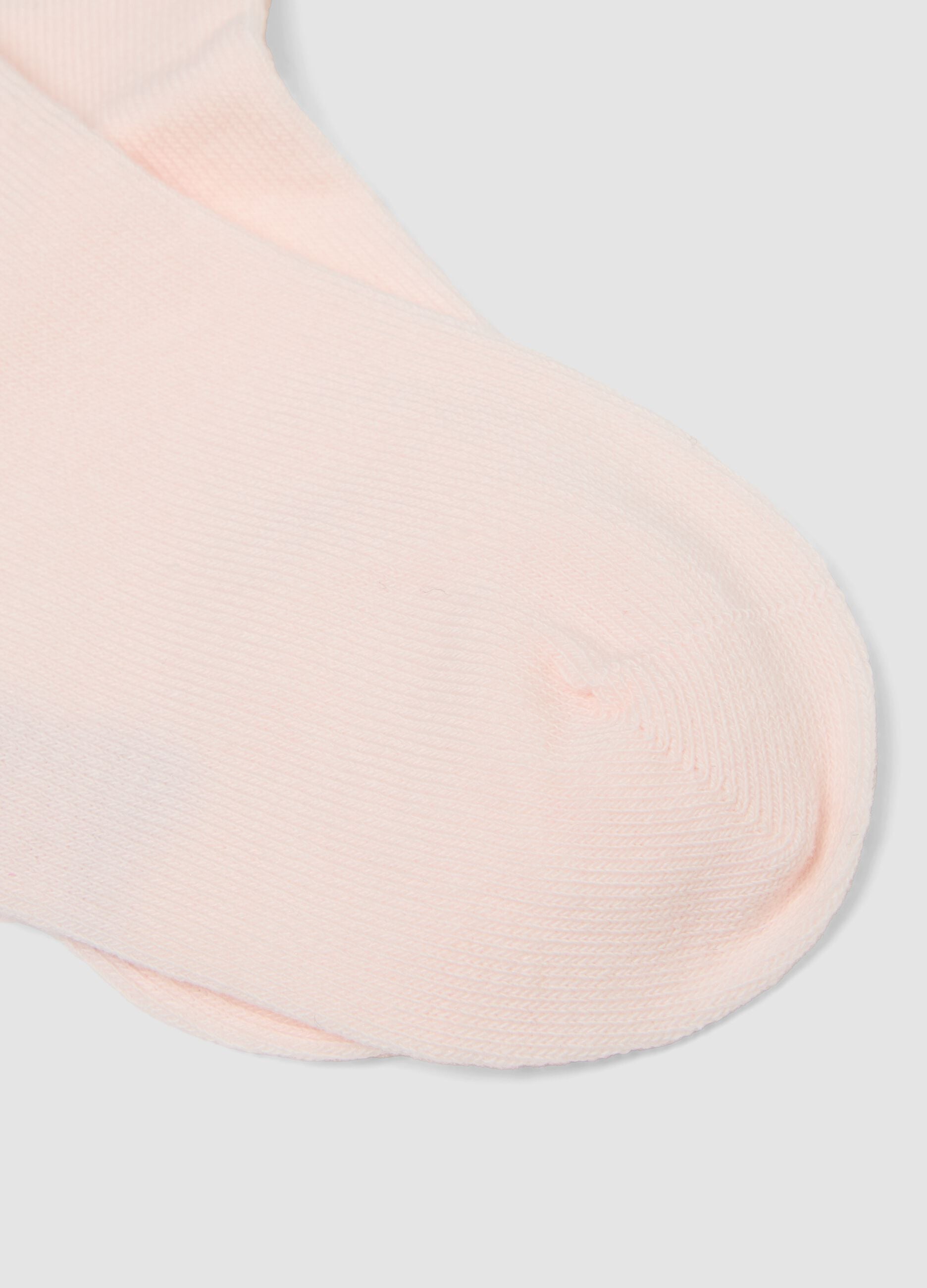 2-pack pink mid-calf socks in stretch organic cotton with Lilo & Stitch print