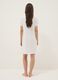 White Stretch Viscose Blend Nightdress with V-Neck_2