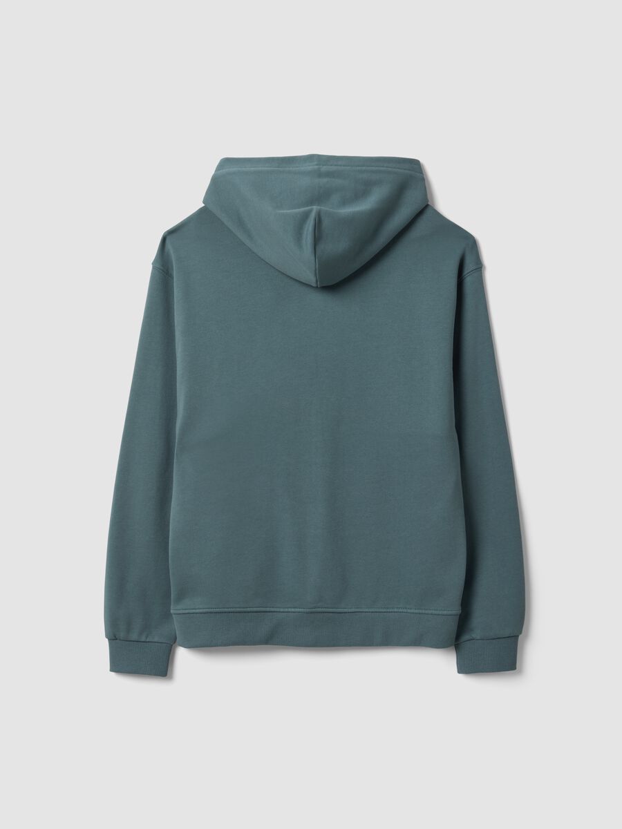 Green organic cotton zip-up hoodie for boys, relaxed fit_6