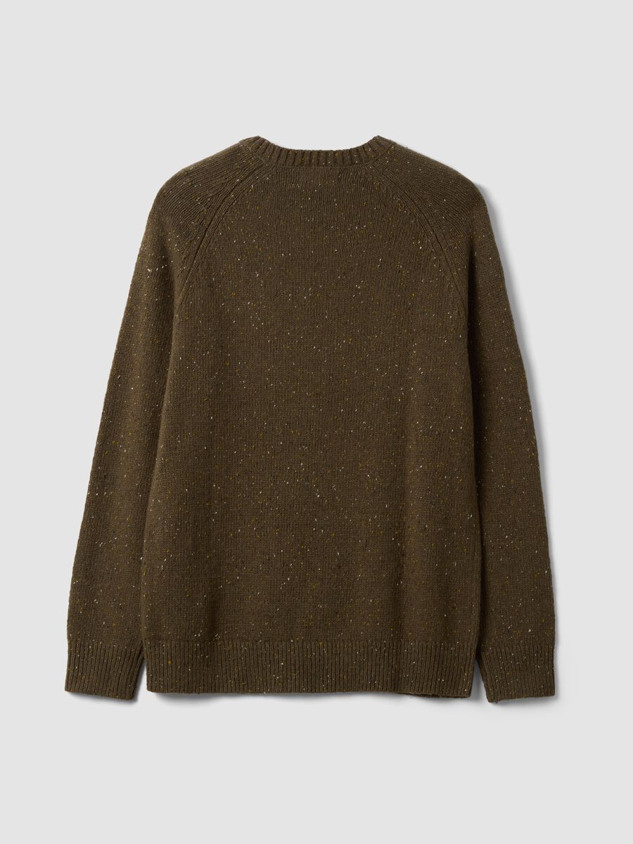 Green cotton-wool blend crew neck jumper_2
