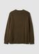 Green cotton-wool blend crew neck jumper_2