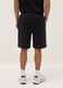 Black Stretch Cotton Bermuda Shorts Regular Fit_2