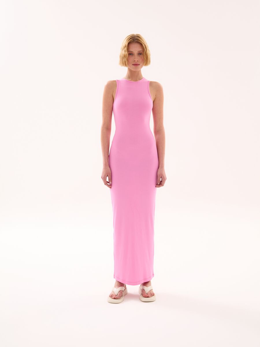 Long Shape Dress Pink_5