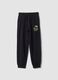 Pantaloni jogger neri in puro cotone_0