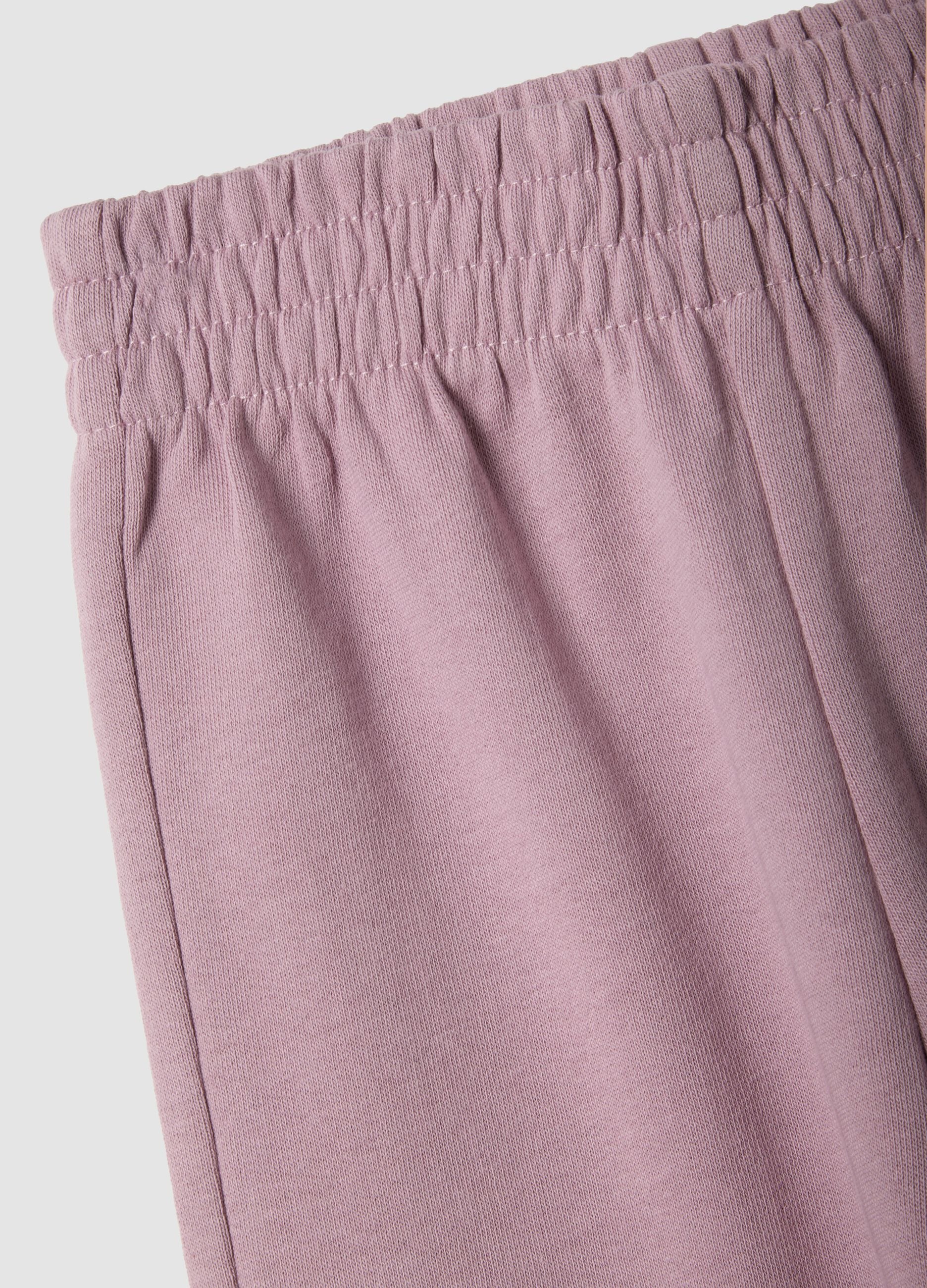 Pink pure cotton girls&rsquo; jogger trousers, regular fit