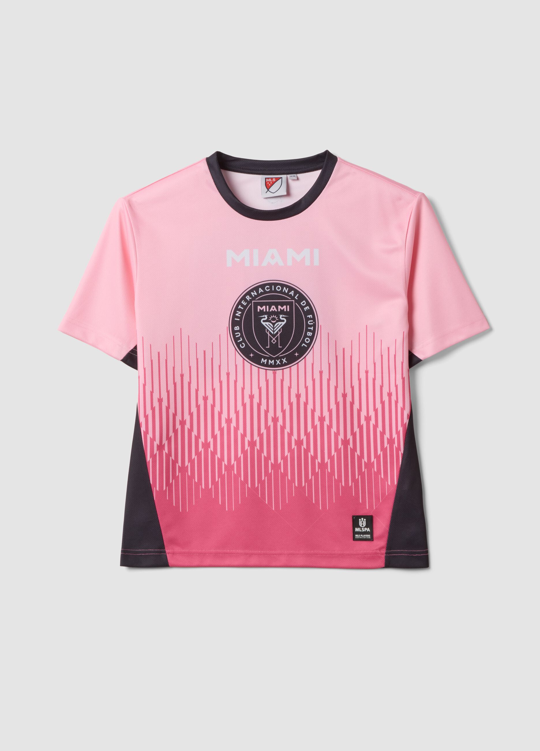 Pink short-sleeved T-shirt with graphic print, regular fit