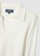 White viscose regular fit polo neck jumper_5