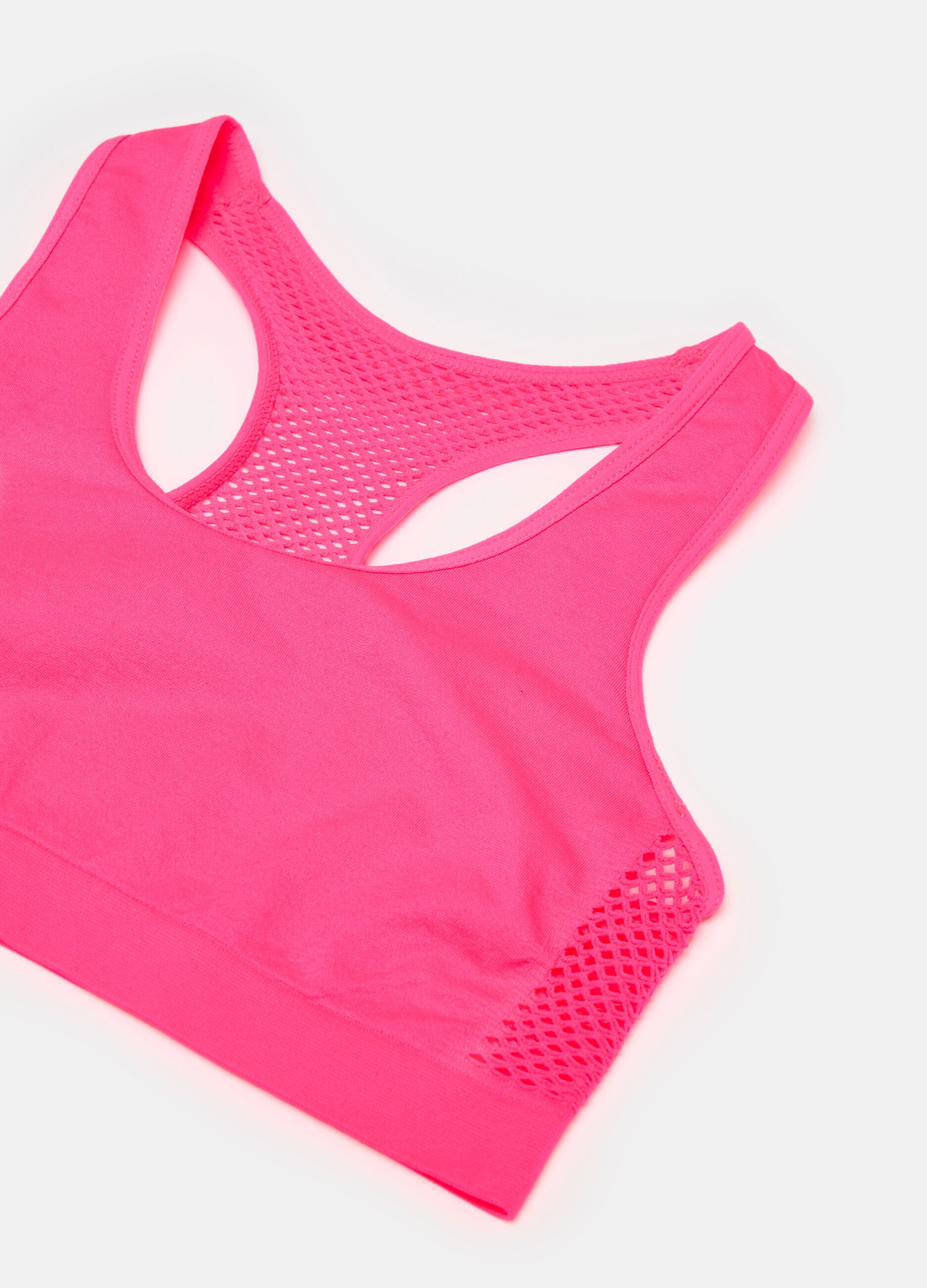 Sports top with mesh back