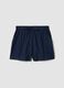 Blue pure viscose shorts with elasticated waist_4