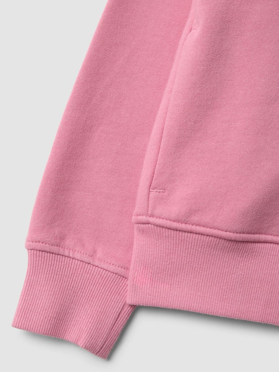Girls&rsquo; pink organic cotton hooded sweatshirt_3