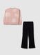 Girl's pink cotton-blend jogging set with a regular fit_1