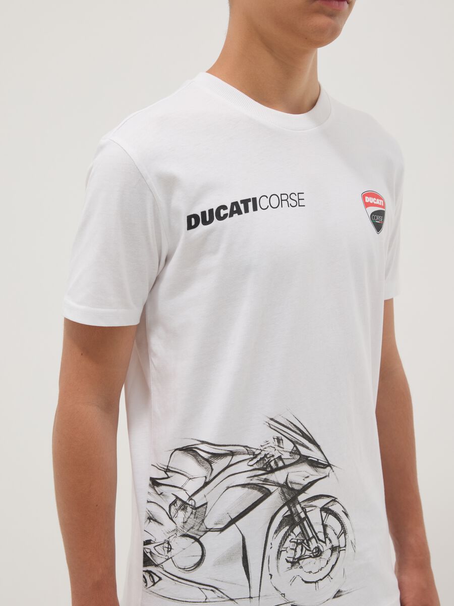 Wei&szlig;es Jungen-T-Shirt mit kurzen &Auml;rmeln aus Baumwollmischung, Relaxed Fit_2