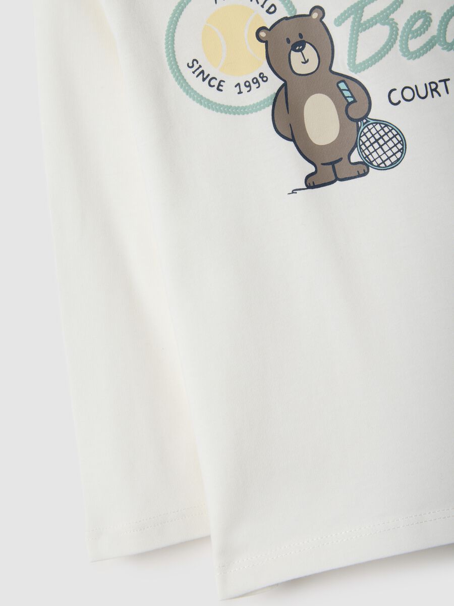 White pure cotton regular fit t-shirt for boys_2