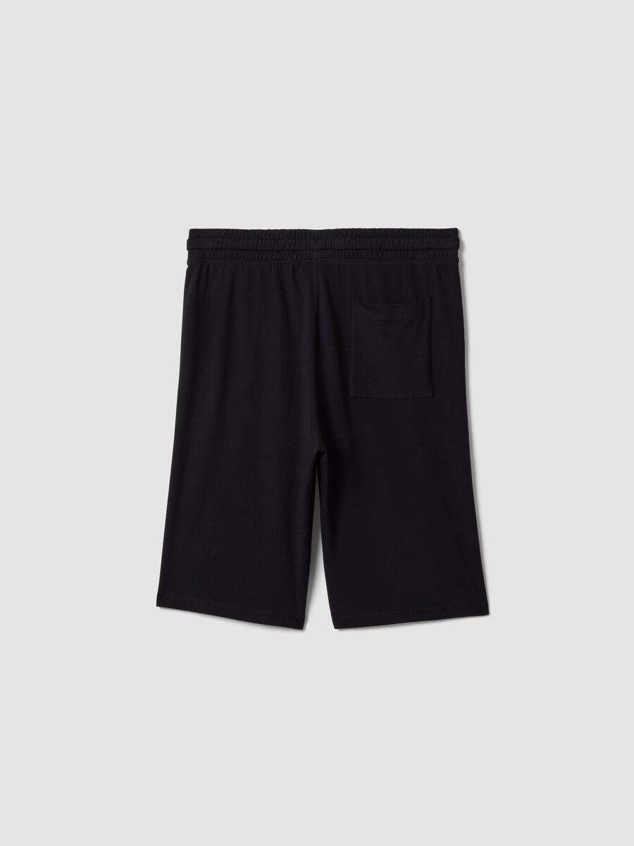 Pantal&oacute;n corto negro de puro algod&oacute;n para ni&ntilde;o, corte comfort_4