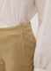 Beige slim fit ankle-length trousers in stretch cotton_3