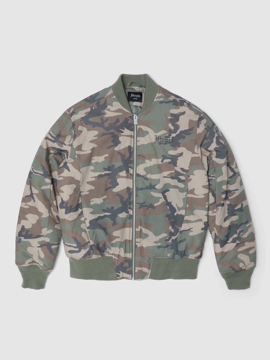 Nylon Camo Bomber Jacket_0
