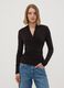 T-shirt marrone in viscosa, seta e lana elasticizzata girocollo regular fit_0