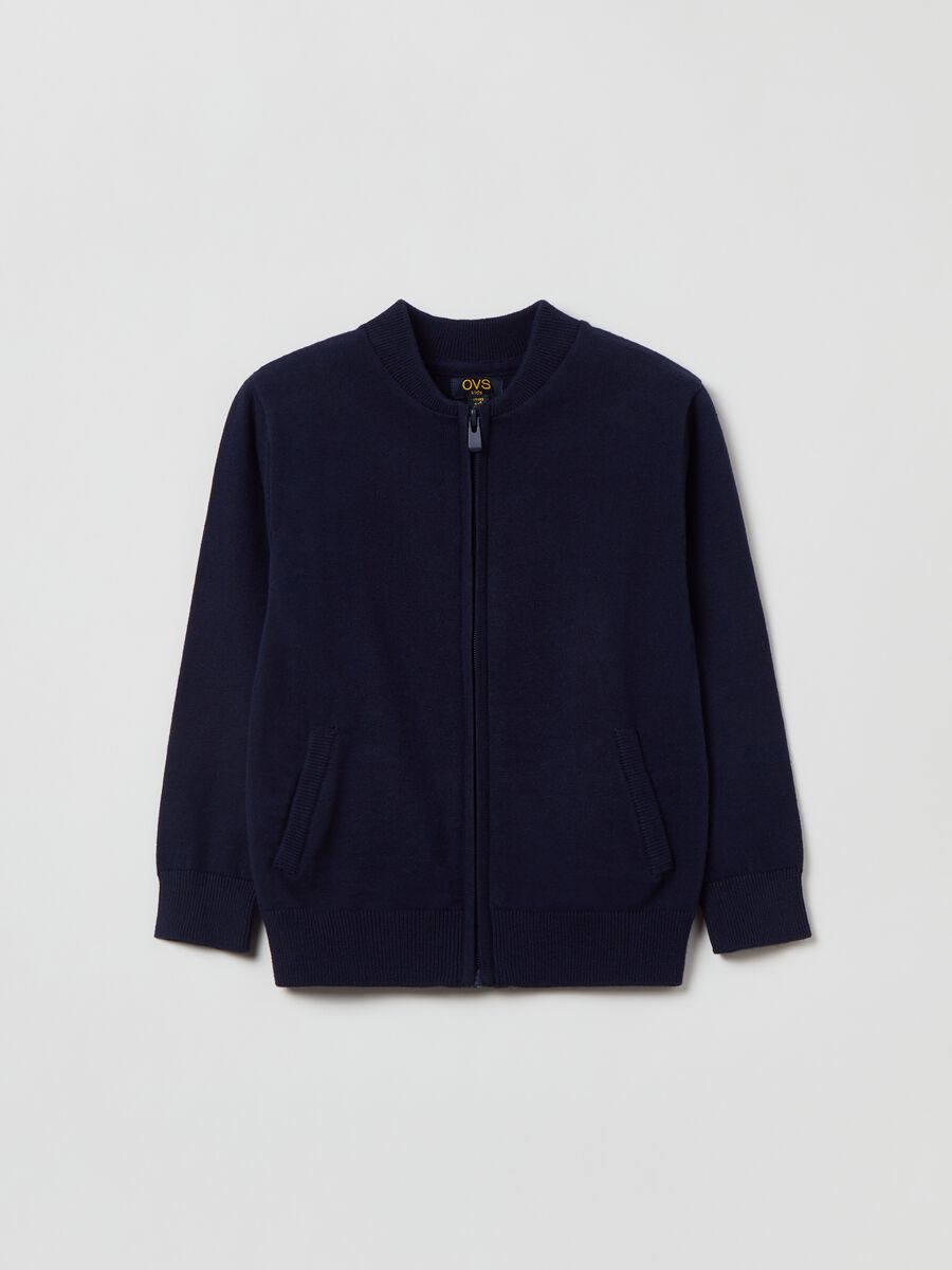 Solid colour full-zip in jersey_0