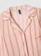 Striped pink pure viscose pyjamas, regular fit with V-neck_1