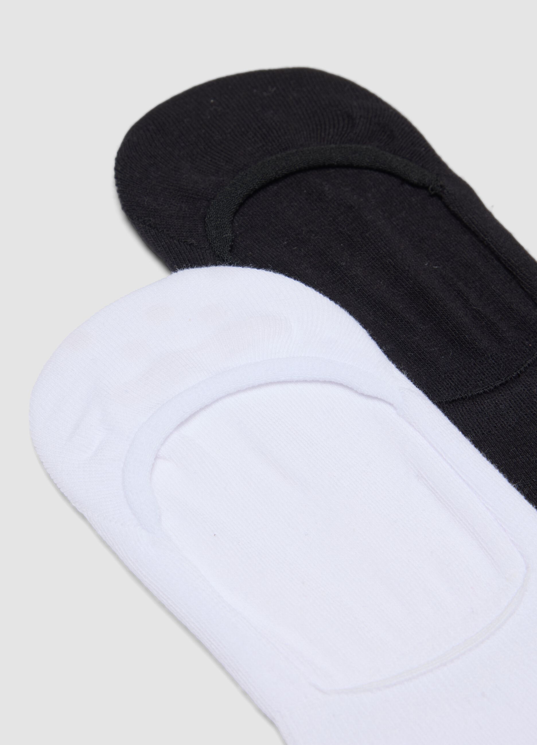 2er-Pack unsichtbare Sneakersocken aus elastischem Baumwollmix, mehrfarbig