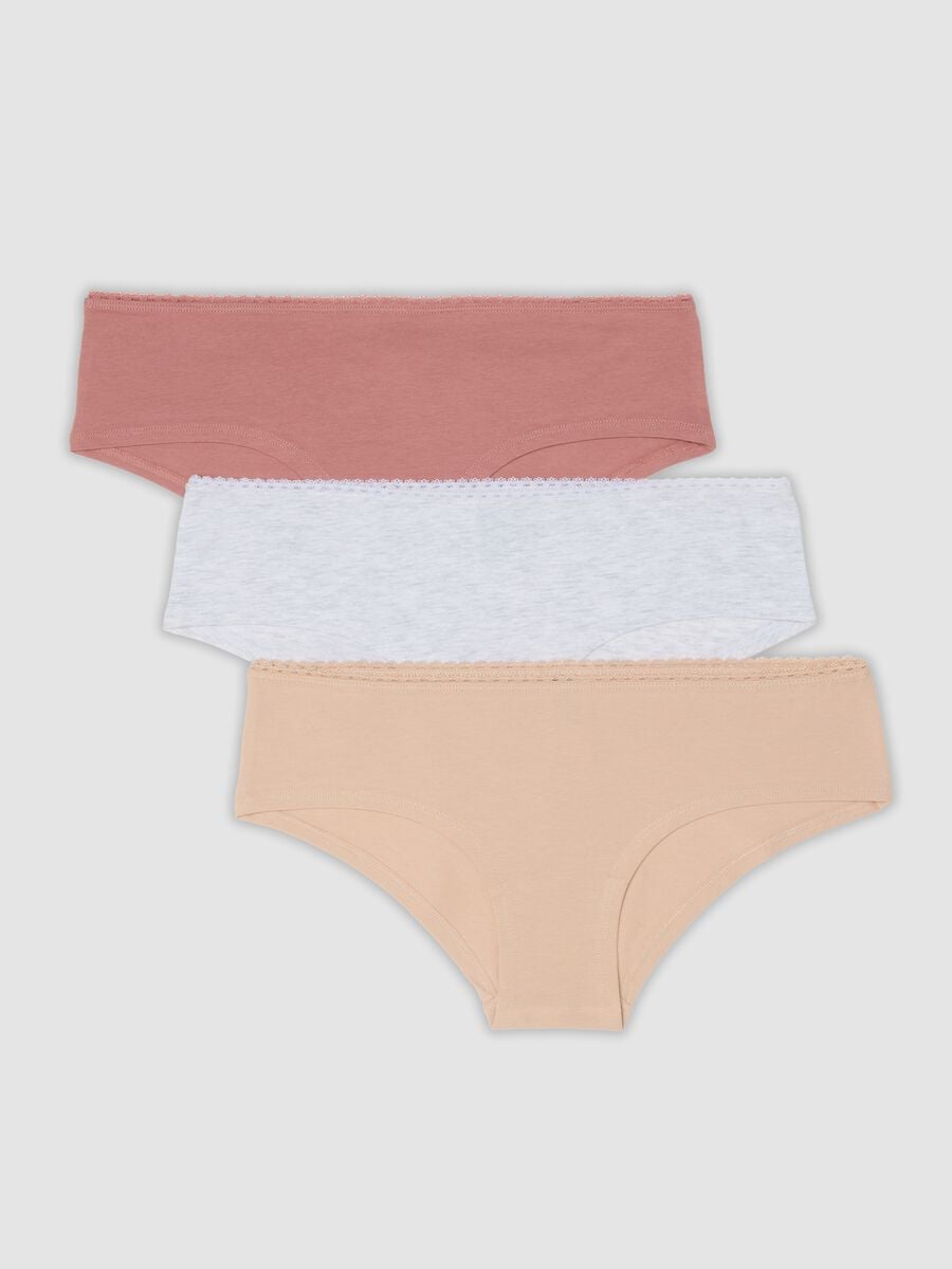 3-pack of multicolour briefs in stretch organic cotton_0