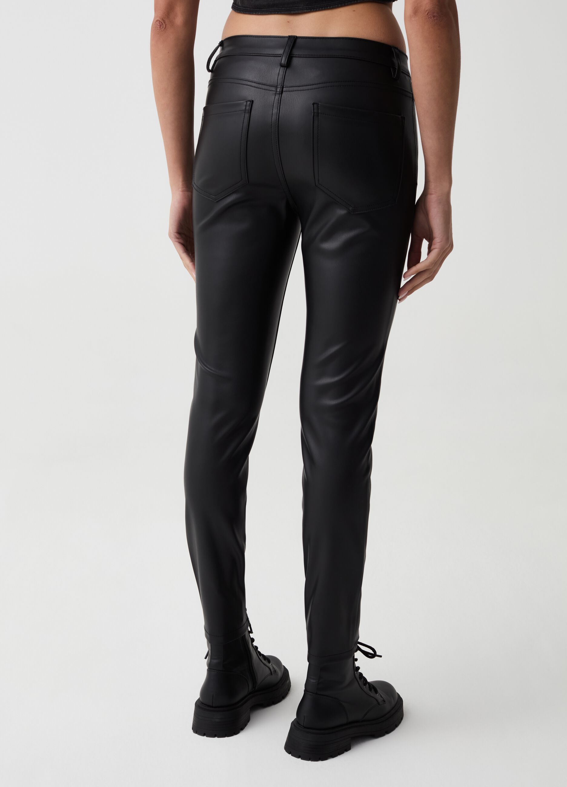 B.ANGEL FOR THE SEA BEYOND glossy-effect skinny-fit trousers