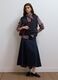 Pure cotton denim midi skirt_1