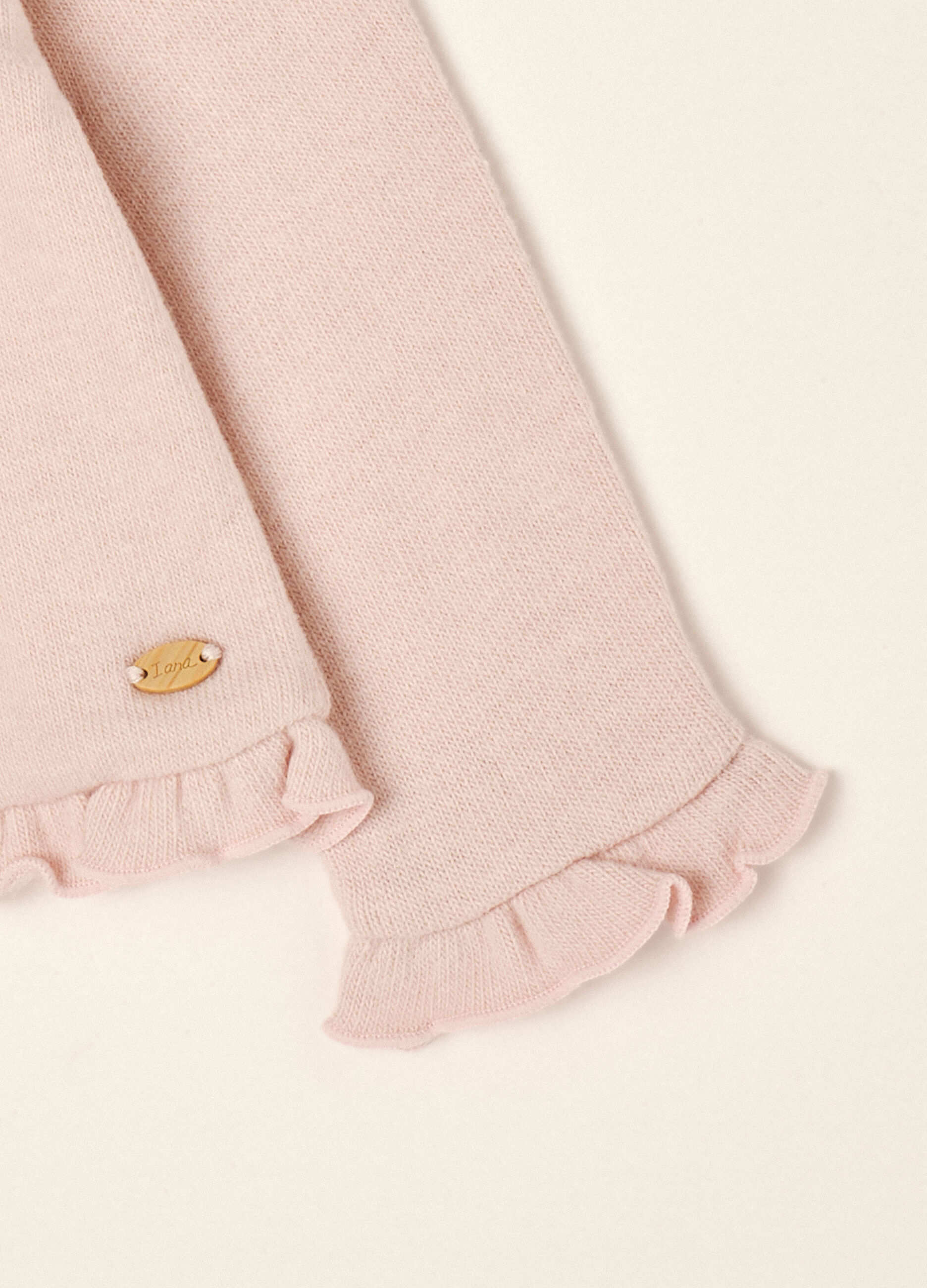 Sweatshirt rosa em algod&atilde;o e viscose el&aacute;stica, corte regular