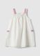 White pure cotton girl's dress regular fit with embroidery_1