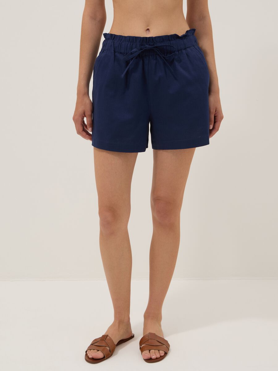 Blue pure cotton shorts_2