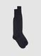 Blue long socks in pure cotton_0