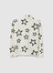 White fitted sweatshirt for girls with stars_1