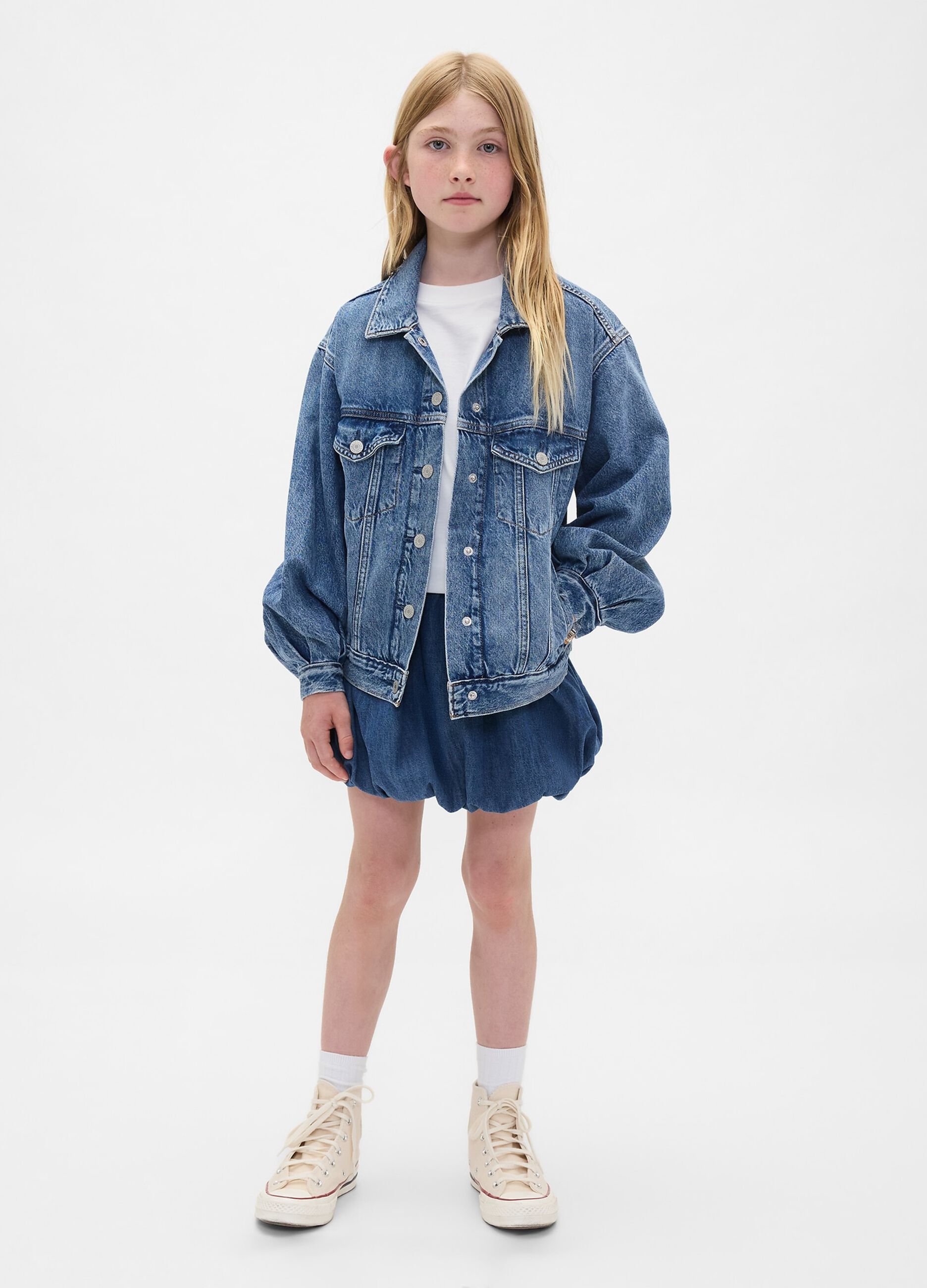 Girl's Short Denim Skirt