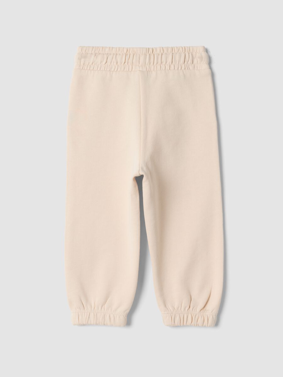 Cal&ccedil;as jogger cor-de-rosa em algod&atilde;o puro, regular fit_1