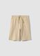 Boys&rsquo; beige pure cotton comfort-fit shorts_0