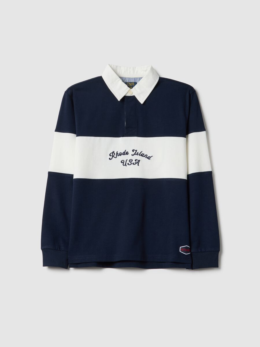 Boy's regular fit pure cotton multicolour striped polo shirt_3