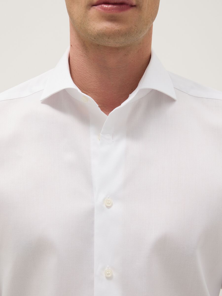 White pure cotton slim fit shirt_1