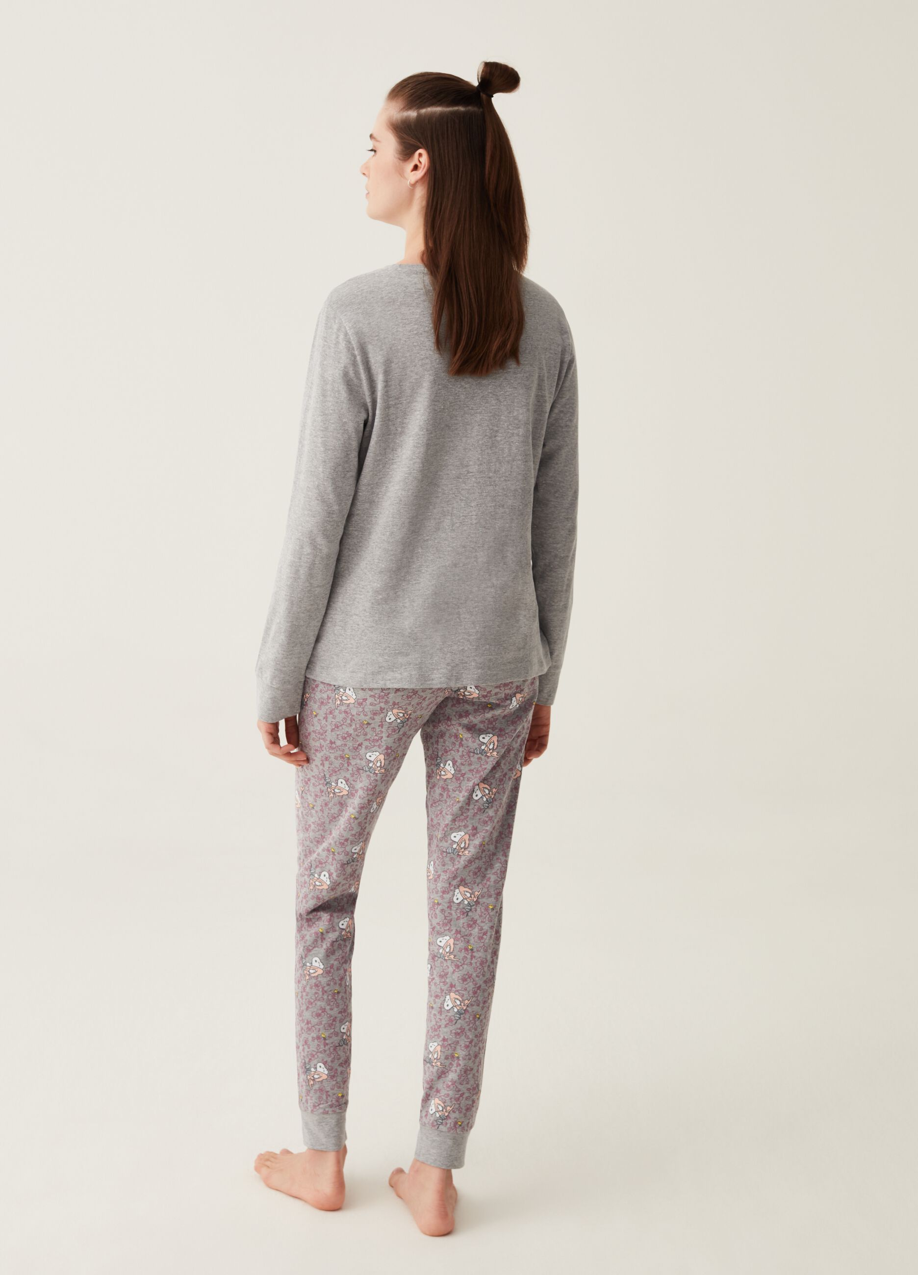 Long cotton pyjamas with Snoopy print_2
