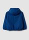 Blue oversized hooded zip jacket for boys_1