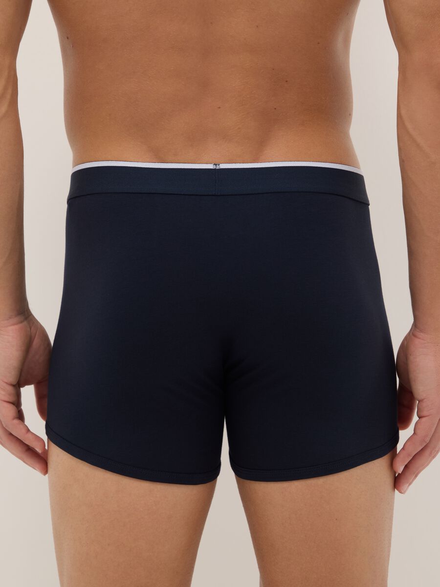 Blue Stretch Cotton Regular Fit Boxers Twin Pack_2