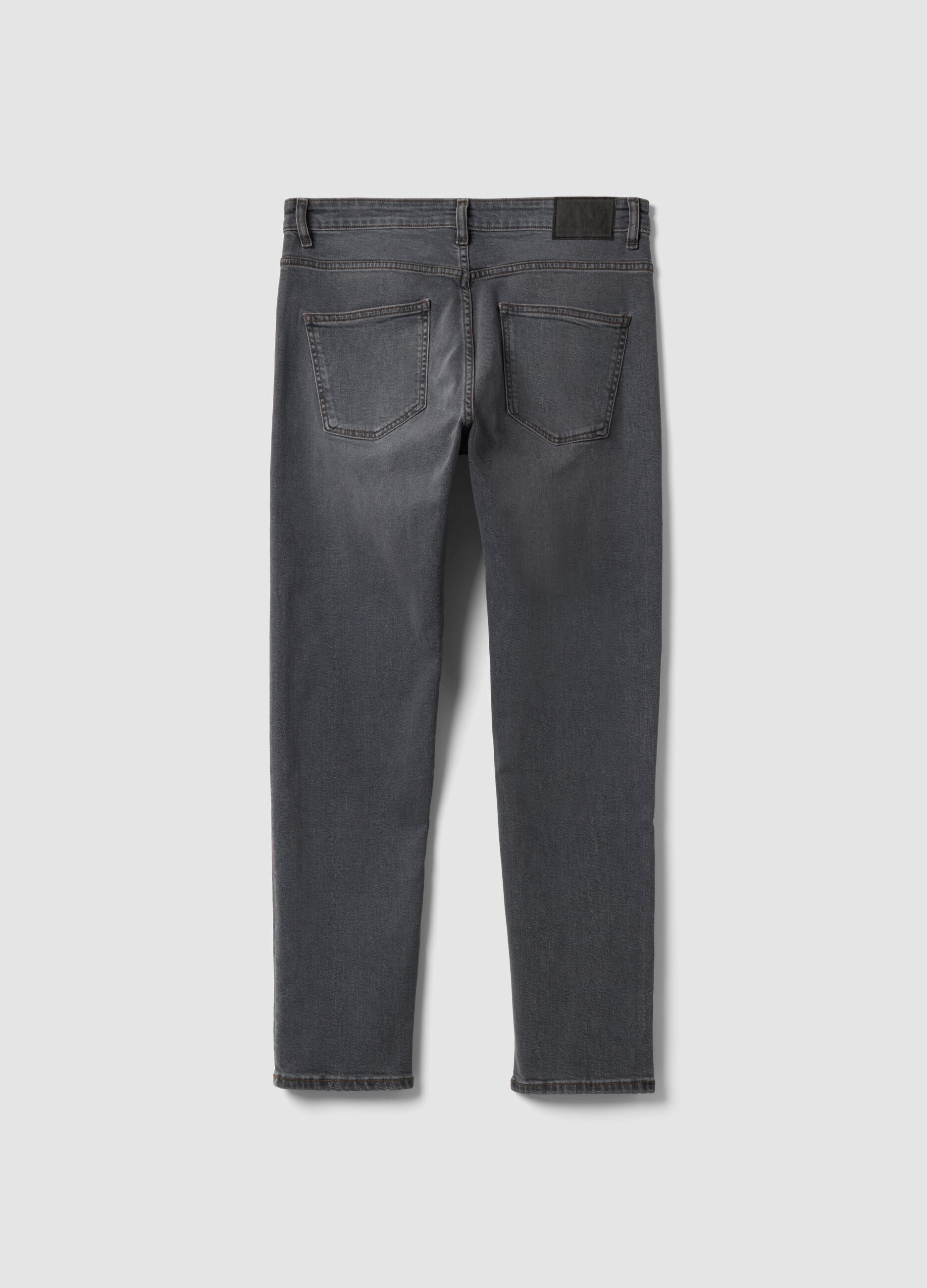 Graue Slim-Fit-Jeans aus Stretch-Baumwolle