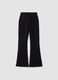 Blaue Flare-Jogger aus elastischer Bio-Baumwolle_5